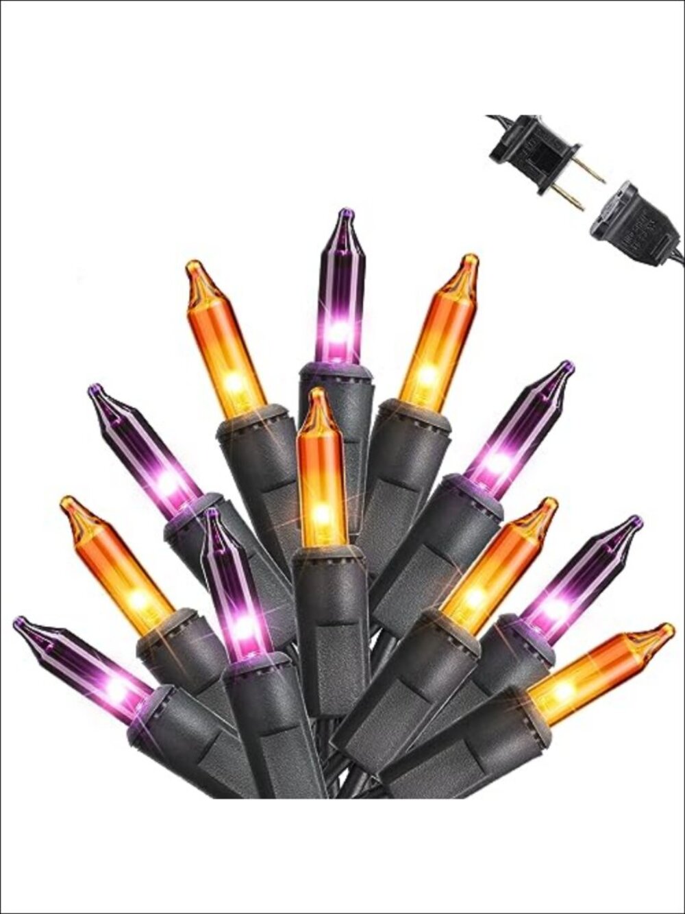 Halloween String Lights 12.5ft 50 Count Incandescent Connectable Indoor Outdoor